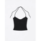 Open Back Halter Camisole With Metal Accents Stretchy Sexy Summer Tank For Women 6