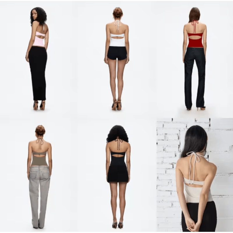 Open Back Halter Camisole With Metal Accents Stretchy Sexy Summer Tank For Women 8