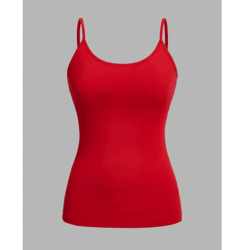 4-piece womens solid color camisole set – summer strap basic sleeveless tank