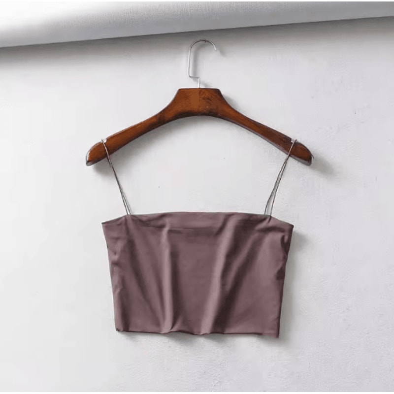 2024 Elastic Cotton Crop Top Sleeveless Sexy Summer Tank For Women 1