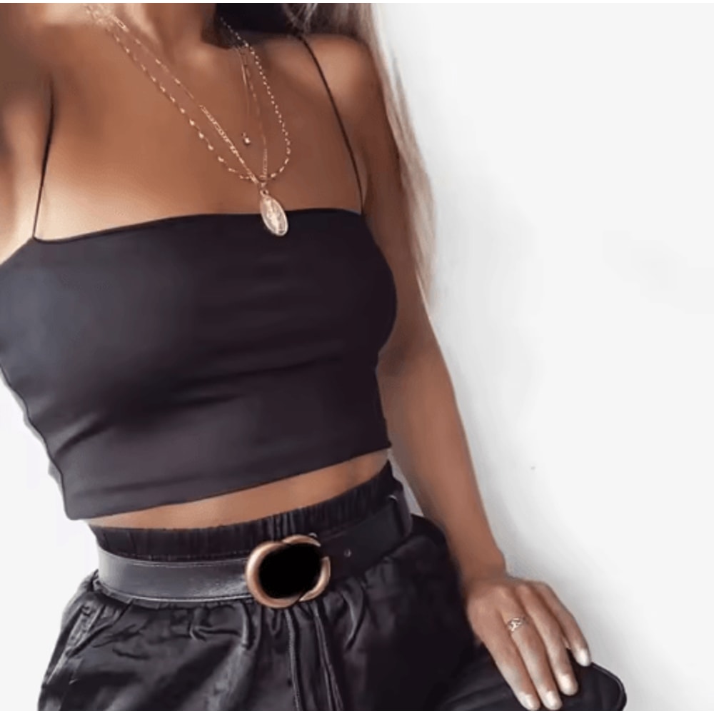 2024 Elastic Cotton Crop Top Sleeveless Sexy Summer Tank For Women 7