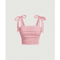 Pink Tie Shoulder Ruched Crop Top Backless Y2K Streetwear Cami For Women 9