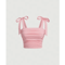 Pink Tie Shoulder Ruched Crop Top Backless Y2K Streetwear Cami For Women 9