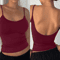 Backless Solid Color Cami Crop Top Y2K Streetwear Summer Essential 1