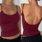 Backless Solid Color Cami Crop Top Y2K Streetwear Summer Essential 1