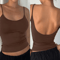 Backless Solid Color Cami Crop Top Y2K Streetwear Summer Essential 2