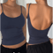 Backless Solid Color Cami Crop Top Y2K Streetwear Summer Essential 3