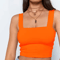 Square Neck Backless Summer Crop Top Casual Off Shoulder Cami For Women 2