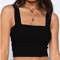 Square Neck Backless Summer Crop Top Casual Off Shoulder Cami For Women 4