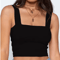 Square Neck Backless Summer Crop Top Casual Off Shoulder Cami For Women 6