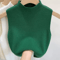 Knitted Cropped Half Turtleneck Tank Solid Color Sleeveless Sweater Cami For Women 6