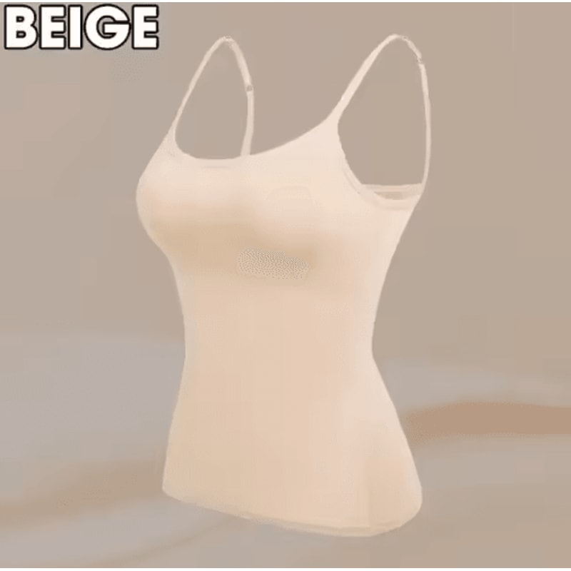 2024 Padded Bra Spaghetti Strap Camisole Supportive Solid Summer Tank For Women 4