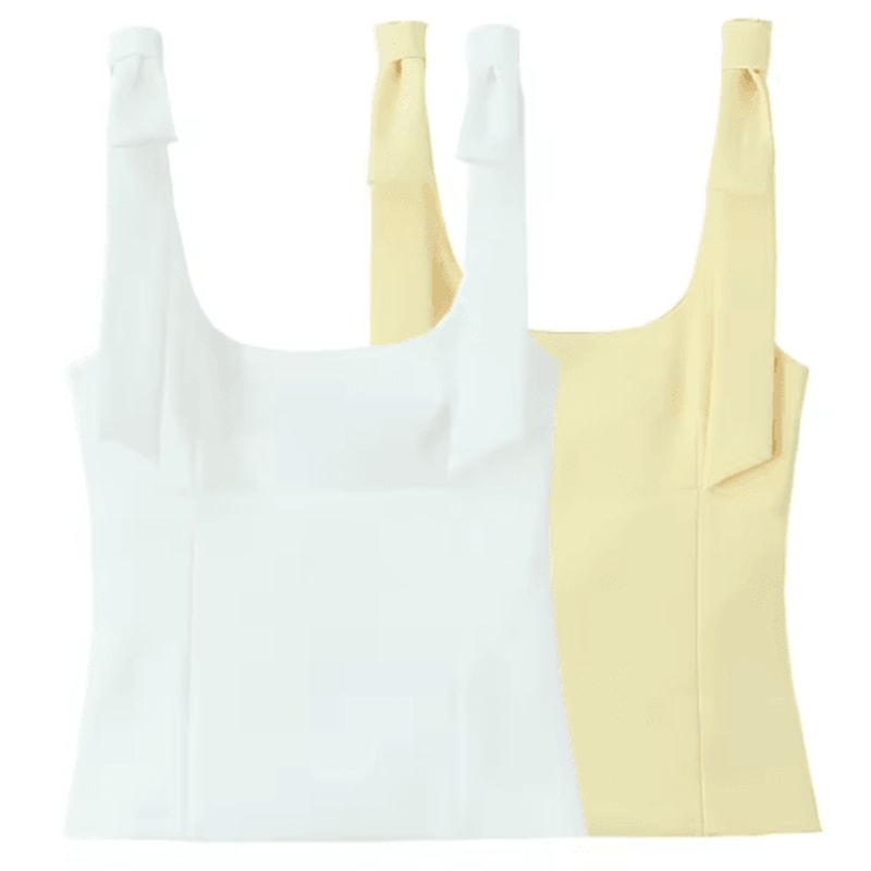 HXAO Butterfly Off Shoulder Crop Top Cute Bow Backless Summer Cami 7