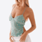 Y2K Sequin Halter Crop Top With Pearl Rhinestone Detail Summer Party Cami 6