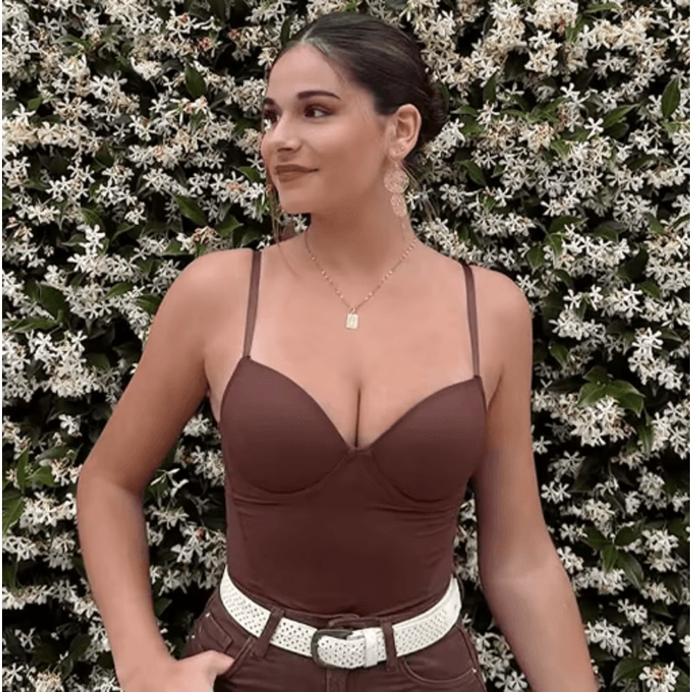 HXAO Burgundy Corset Bustier Camisole Backless Sleeveless Going Out Top For Women 4