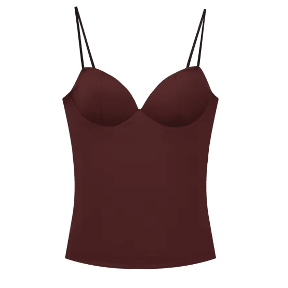 HXAO Burgundy Corset Bustier Camisole Backless Sleeveless Going Out Top For Women 8