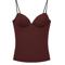 HXAO Burgundy Corset Bustier Camisole Backless Sleeveless Going Out Top For Women 8