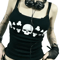 Vintage Skull Print Backless Goth Tank Top Low Cut Grunge Streetwear Camisole 5