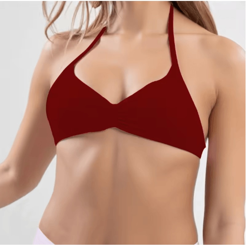 Strappy Halter High Support Sports Bra Seamless Scrunch Yoga Crop Top For Women 1