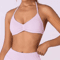 Strappy Halter High Support Sports Bra Seamless Scrunch Yoga Crop Top For Women 6