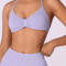 Strappy Halter High Support Sports Bra Seamless Scrunch Yoga Crop Top For Women 9