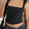 Sleeveless Collar Black Y2K Crop Top Sexy Slim Fit Summer Tank For Women 3