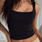 Sleeveless Collar Black Y2K Crop Top Sexy Slim Fit Summer Tank For Women 4