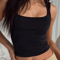 Sleeveless Collar Black Y2K Crop Top Sexy Slim Fit Summer Tank For Women 4