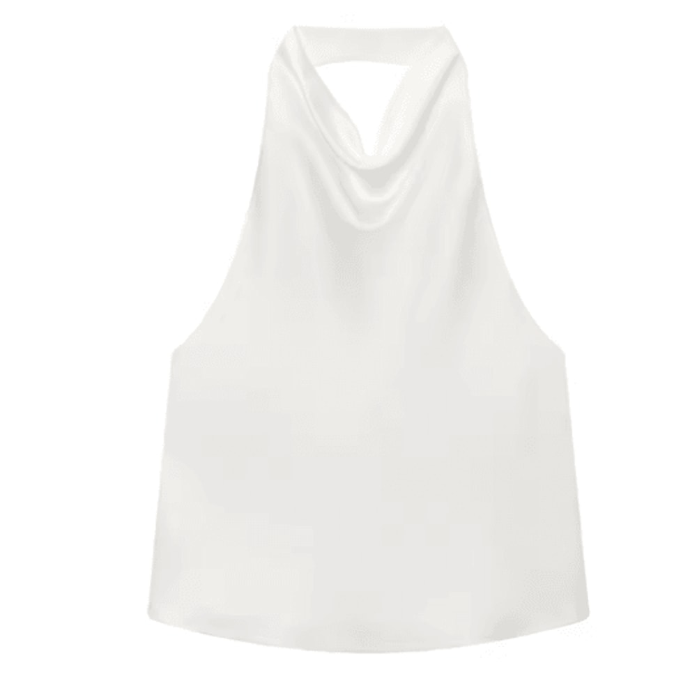 HXAO Satin Halter Backless Corset Top Elegant Summer Tank For Women 3