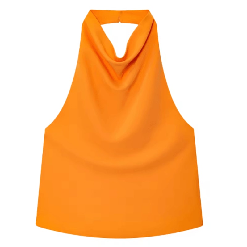 HXAO Satin Halter Backless Corset Top Elegant Summer Tank For Women 6