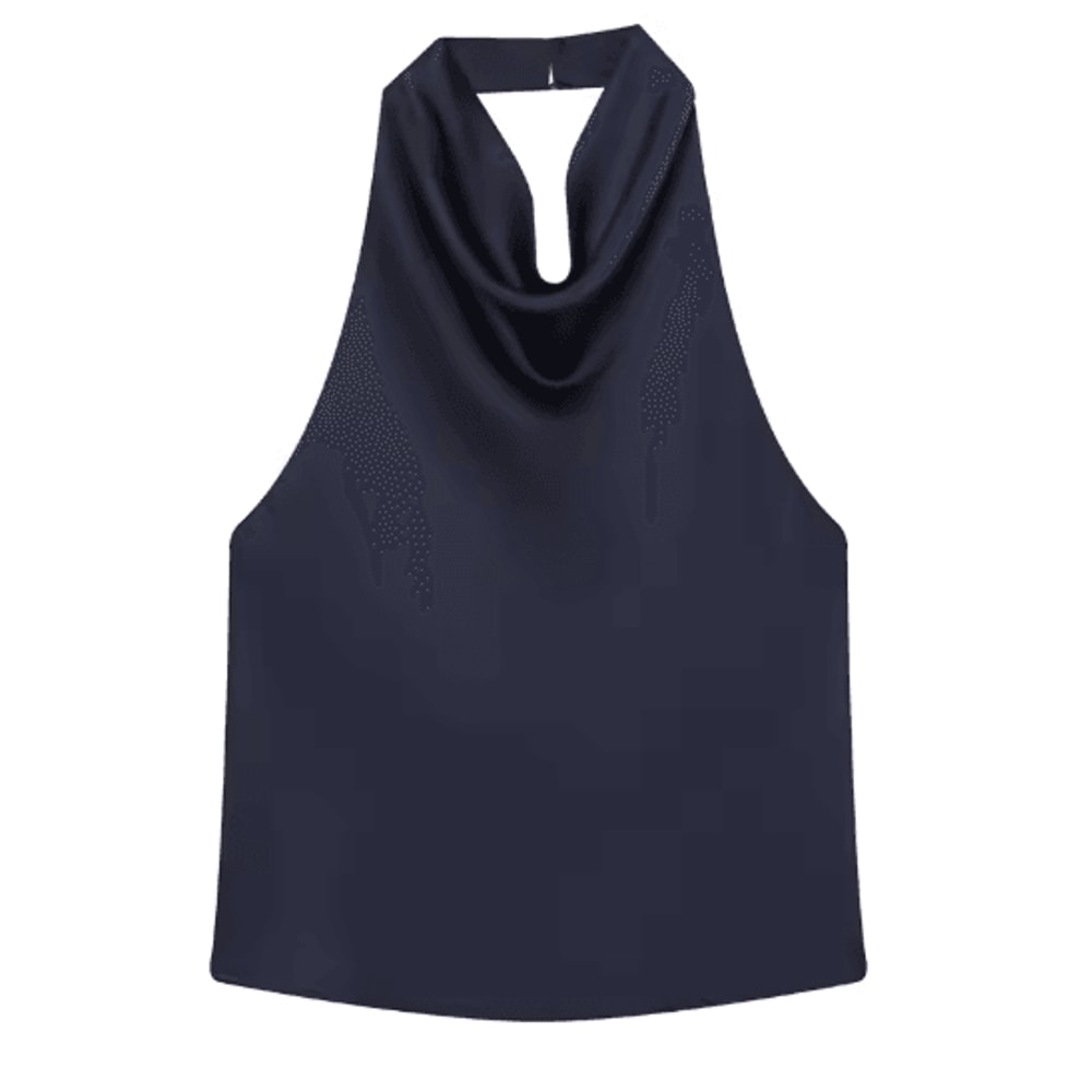 HXAO Satin Halter Backless Corset Top Elegant Summer Tank For Women 9