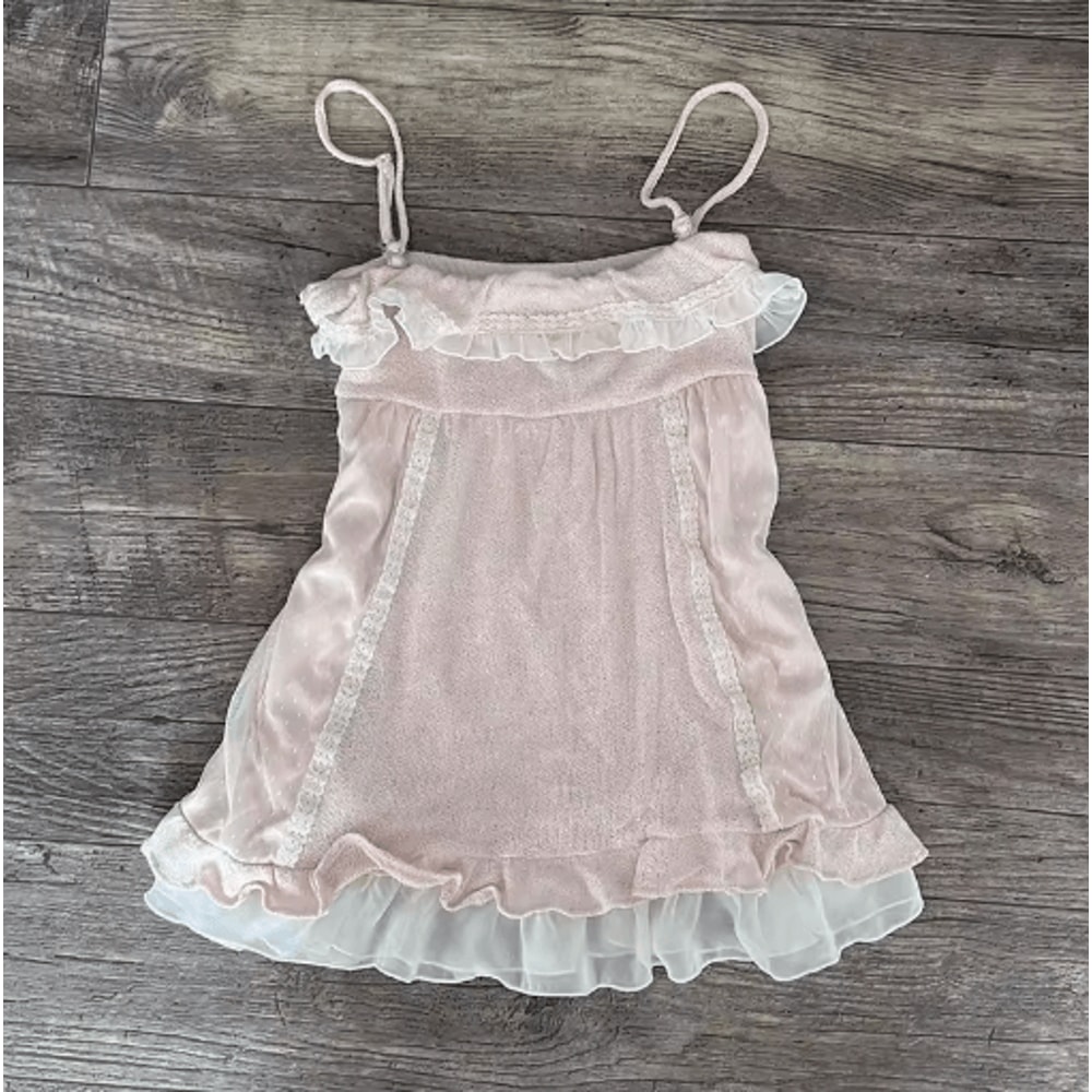 Y2K Backless Slim Sling Crop Tank Goth Punk Coquette Harajuku Top 1