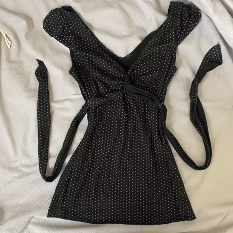 Y2K Backless Slim Sling Crop Tank Goth Punk Coquette Harajuku Top 10