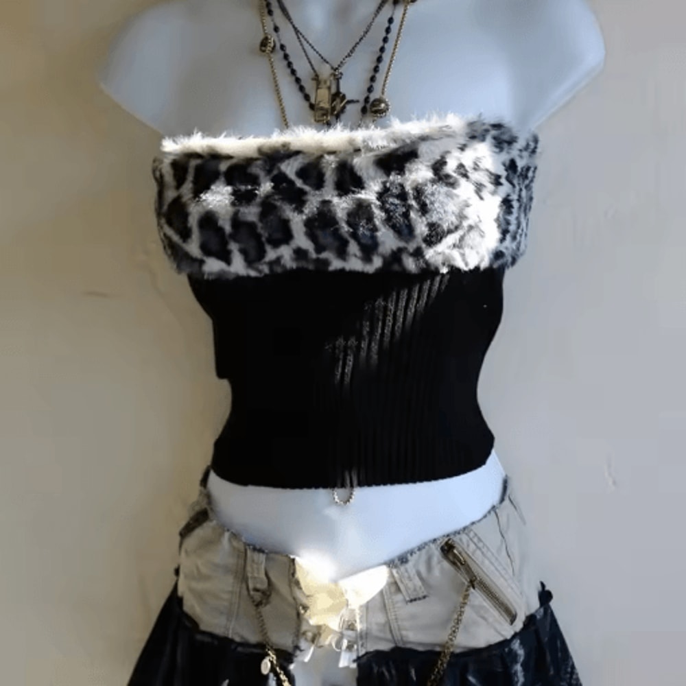 Y2K Backless Slim Sling Crop Tank Goth Punk Coquette Harajuku Top 7