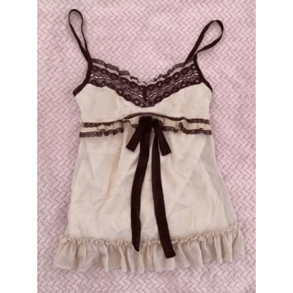 Y2K Backless Slim Sling Crop Tank Goth Punk Coquette Harajuku Top 8