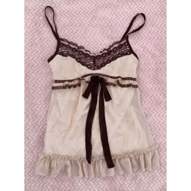 Y2K Backless Slim Sling Crop Tank Goth Punk Coquette Harajuku Top 8