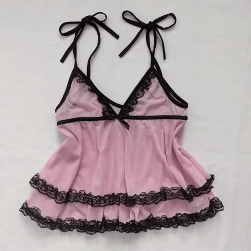 Y2K Backless Slim Sling Crop Tank Goth Punk Coquette Harajuku Top 17