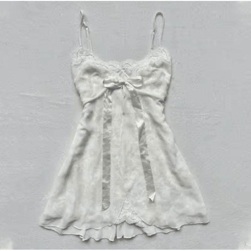 Y2K Backless Slim Sling Crop Tank Goth Punk Coquette Harajuku Top 0