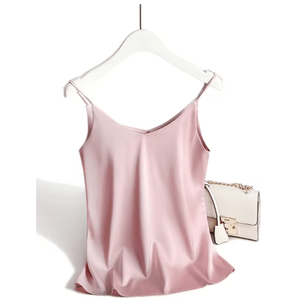 Spaghetti Strap Cami Satin Tank Top Summer Camisole 3