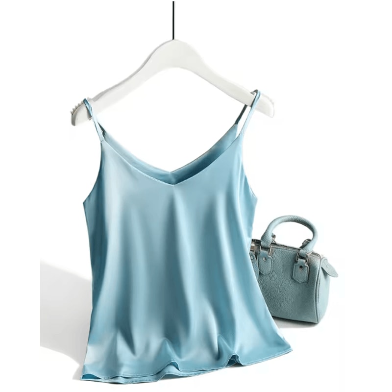 Spaghetti Strap Cami Satin Tank Top Summer Camisole 7