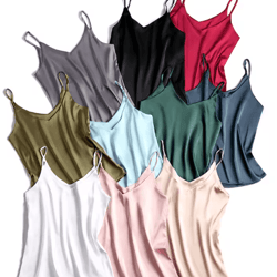 spaghetti strap cami satin tank top summer camisole