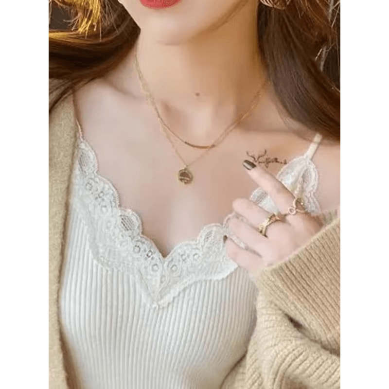 Lace Crop Camisole Y2K Lace Tank Top Summer Sleeveless Crop Top 6