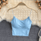Ice Silk BuiltIn Bra Crop Top Summer Sports Spaghetti Strap Camisole 3