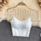 Ice Silk BuiltIn Bra Crop Top Summer Sports Spaghetti Strap Camisole 5