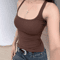 Sculpted Square Neck Tank Top For Women Sleek Fitted Sleeveless Essential 7