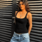 Sculpted Square Neck Tank Top For Women Sleek Fitted Sleeveless Essential 8