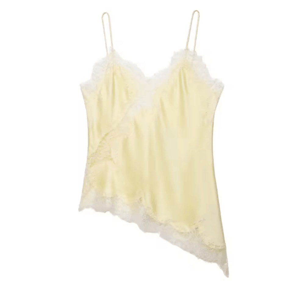 HXAO Y2K Lace Asymmetrical Top Backless Off Shoulder Summer Camisole 1