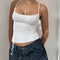 Y2K Vintage Basic Spaghetti Strap Cami Summer Sleeveless Cropped Tank 2