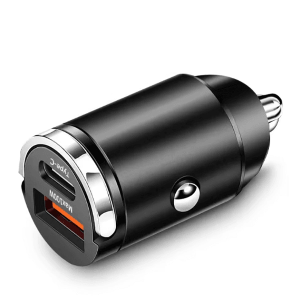 100W PD Fast Charging Car Charger Dual Port USB C QC30 Adapter 1