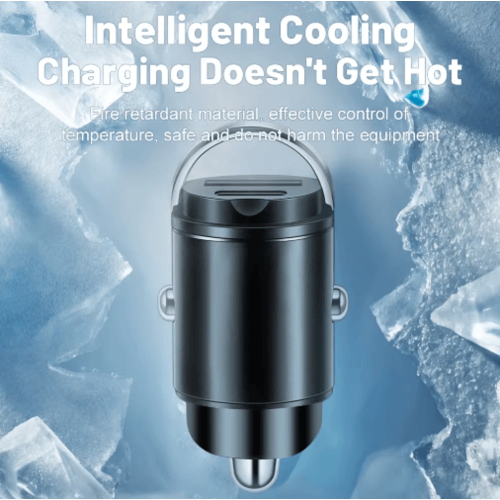 100W PD Fast Charging Car Charger Dual Port USB C QC30 Adapter 3